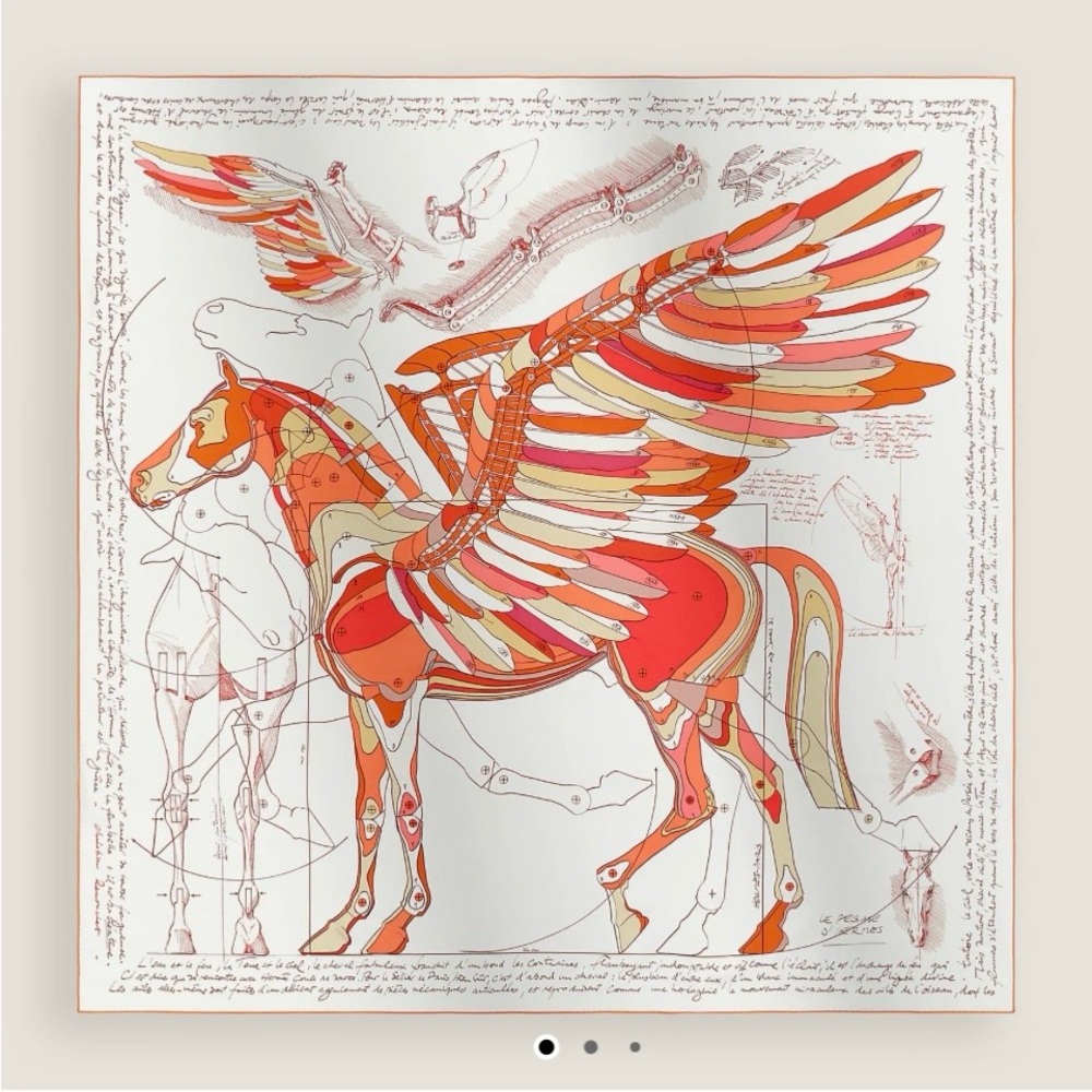 Brand new hermes Le Pegase d'Hermès scarf 140